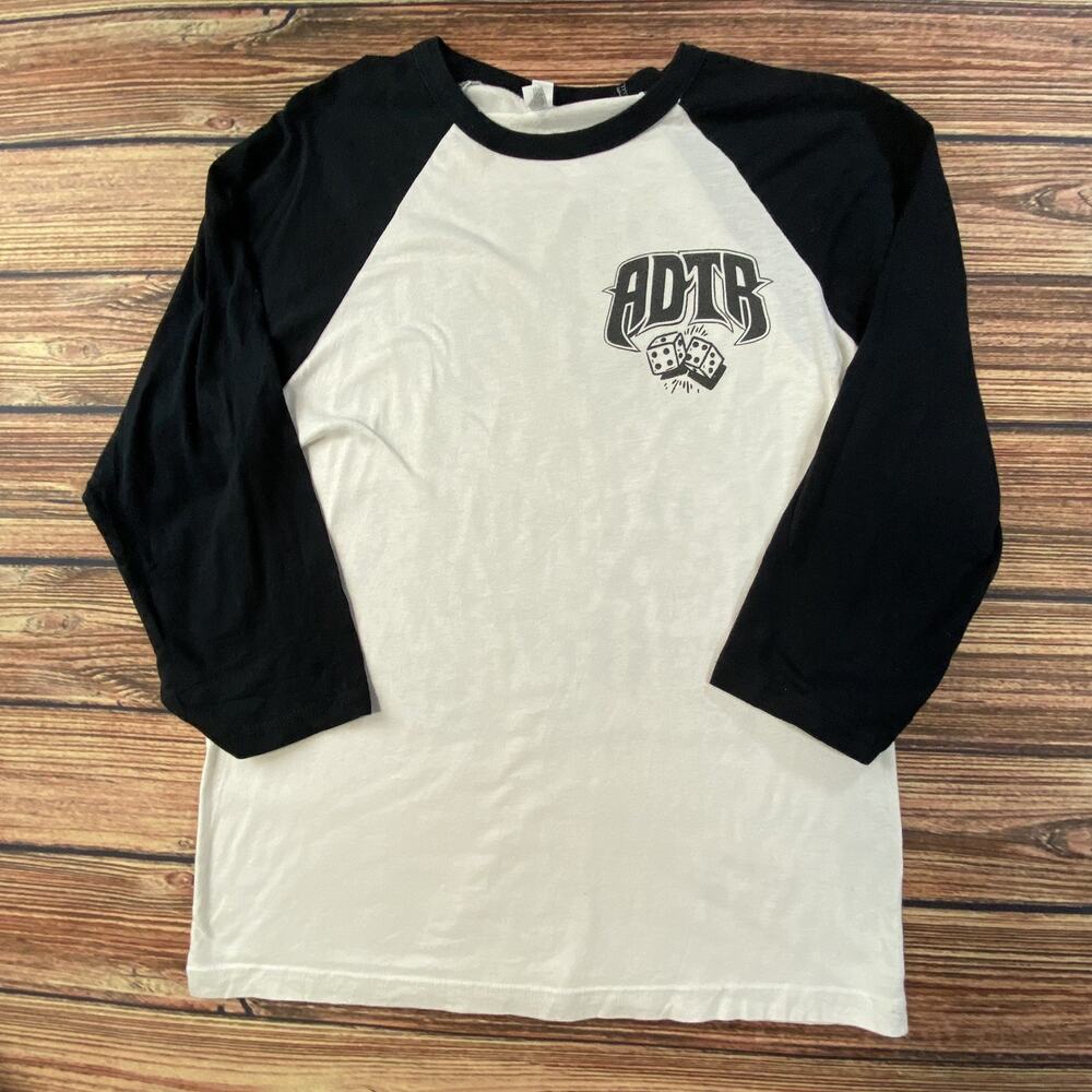 A Day To Remember Tour Raglan Shirt Size M 2 Sided ADTR Metalcore Hardcore